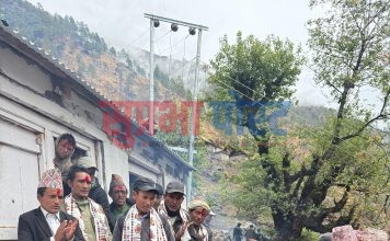 २० किलोवाट छ्यागी खोला लघुजल बिद्युत आयोजनाको पालिका अध्यक्ष रोकायाद्धारा समउद्घाटन